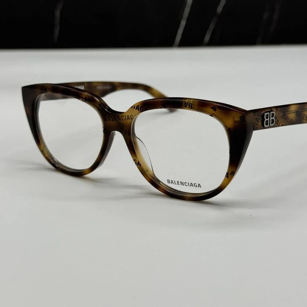 NEW BALENCIAGA BB0131O 008 CAT EYE HAVANA WOMEN EYEGLASSES BALENCIAGA